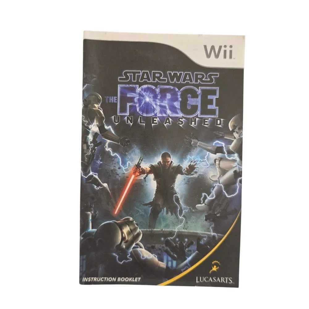 Star‎ Wars The Force Unleashed Wii Instruction Manual Booklet Authentic OEM